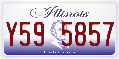 IL license plate Y595857