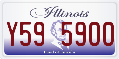 IL license plate Y595900