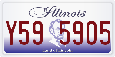 IL license plate Y595905