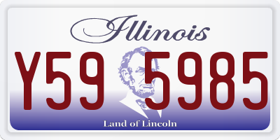 IL license plate Y595985
