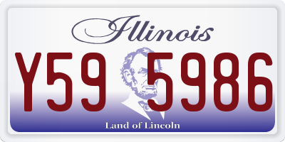 IL license plate Y595986