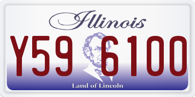 IL license plate Y596100
