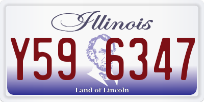 IL license plate Y596347
