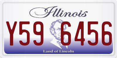 IL license plate Y596456