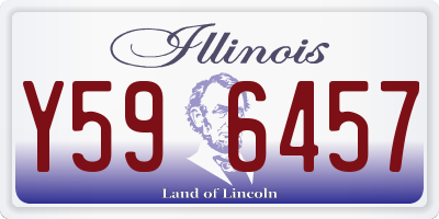 IL license plate Y596457