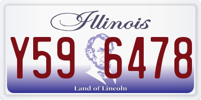 IL license plate Y596478