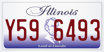 IL license plate Y596493