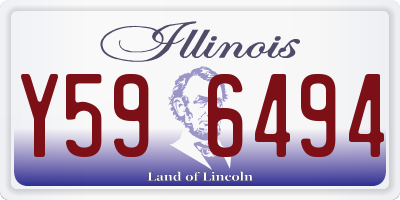 IL license plate Y596494
