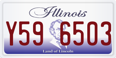 IL license plate Y596503