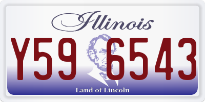 IL license plate Y596543