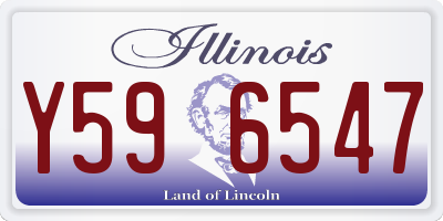 IL license plate Y596547