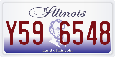 IL license plate Y596548