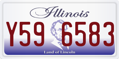 IL license plate Y596583