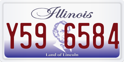 IL license plate Y596584