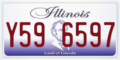 IL license plate Y596597