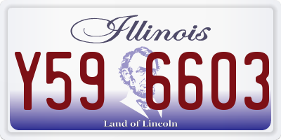 IL license plate Y596603