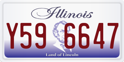 IL license plate Y596647