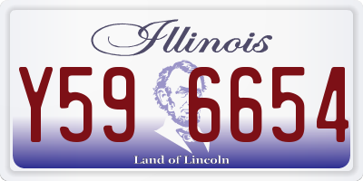 IL license plate Y596654