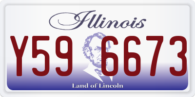 IL license plate Y596673
