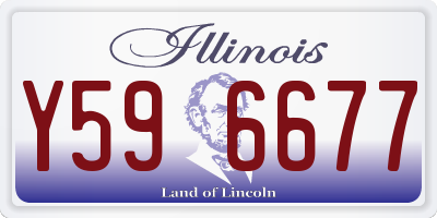 IL license plate Y596677