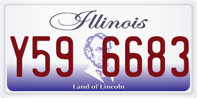 IL license plate Y596683