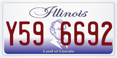 IL license plate Y596692