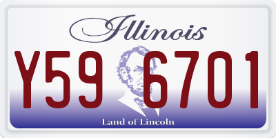 IL license plate Y596701