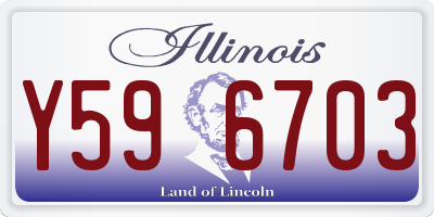 IL license plate Y596703