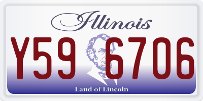 IL license plate Y596706