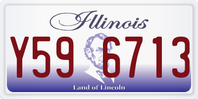 IL license plate Y596713