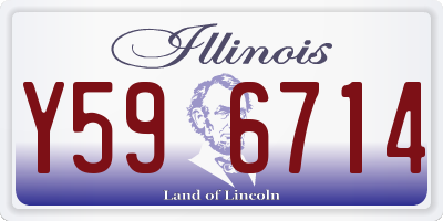 IL license plate Y596714