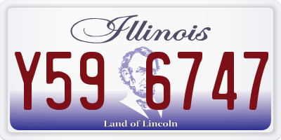 IL license plate Y596747