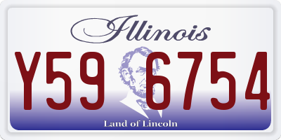 IL license plate Y596754
