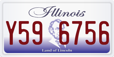IL license plate Y596756