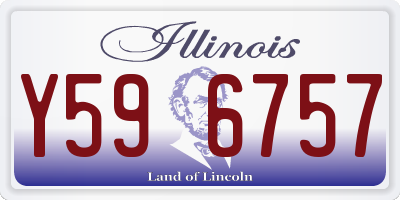 IL license plate Y596757