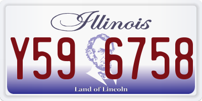 IL license plate Y596758