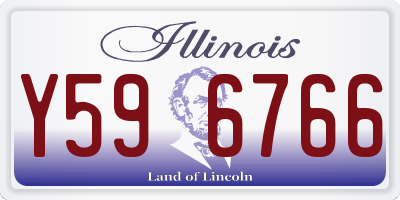 IL license plate Y596766