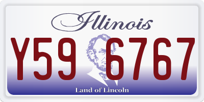 IL license plate Y596767