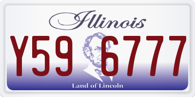 IL license plate Y596777