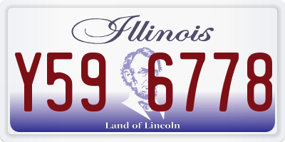 IL license plate Y596778