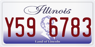 IL license plate Y596783