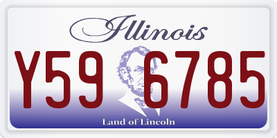 IL license plate Y596785