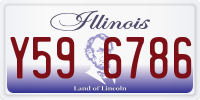 IL license plate Y596786