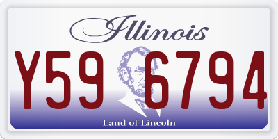 IL license plate Y596794