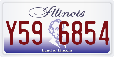 IL license plate Y596854