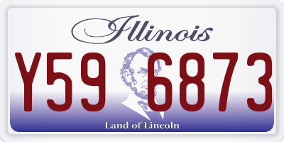 IL license plate Y596873