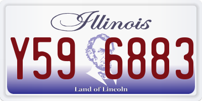 IL license plate Y596883