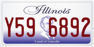 IL license plate Y596892