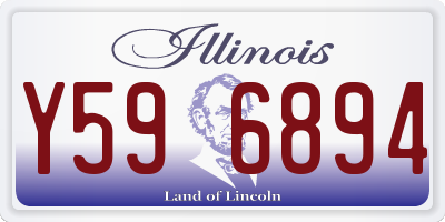 IL license plate Y596894