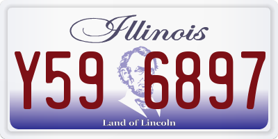 IL license plate Y596897